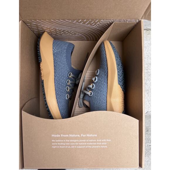 NEW Allbirds Tree Dasher 2 Calm Teal Forage Tan Knit Sneakers Size 6.5 - Picture 8 of 9